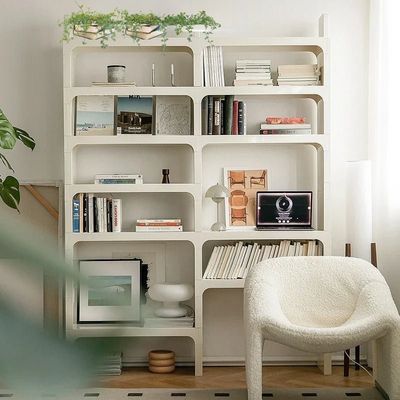 BUREAU AVEC RANGEMENT - SHELFCRAFT™ - BLANC - Rangement Élégance