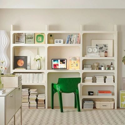 BUREAU AVEC RANGEMENT - SHELFCRAFT™ - BLANC - Rangement Élégance