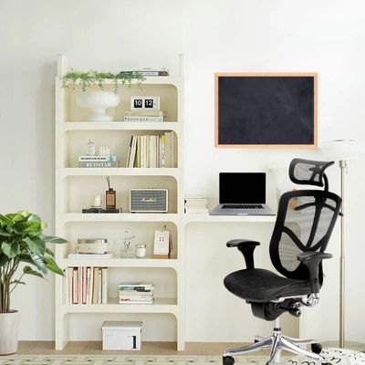 BUREAU AVEC RANGEMENT - SHELFCRAFT™ - BLANC - Rangement Élégance