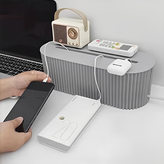 cache pour fil électrique grise