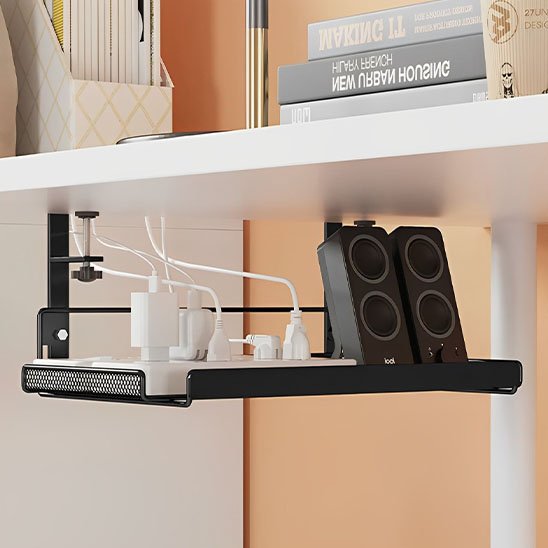 cache cable electrique noir barre prise et haut-parleur