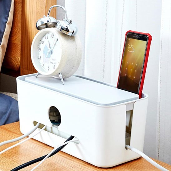 cache pour fil electrique table nuit cadran dessus