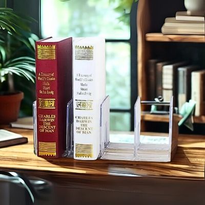 cale pour livre avec 4 compartiments 2 livres tenus