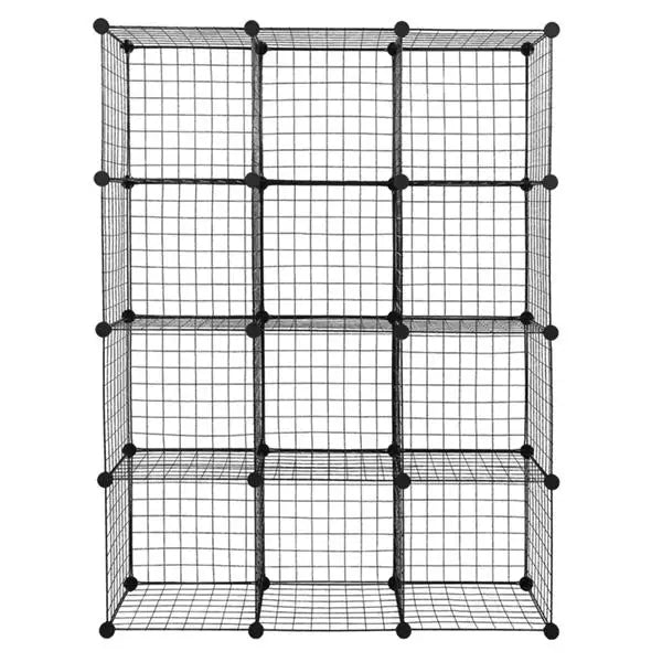 cube rangement 12 cubes noirs