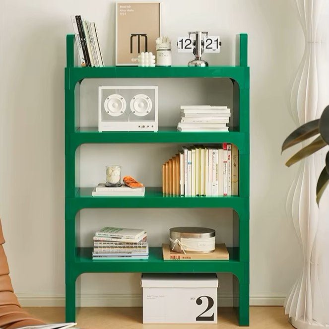 étagère bureau verte livres placé