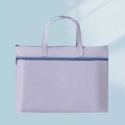 porte document violet zip bleuté