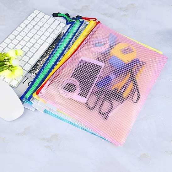 Sac de Rangement pour Crayons de Couleurs - ZipOffice™ - Lot de 5 Sacs - Rangement Élégance