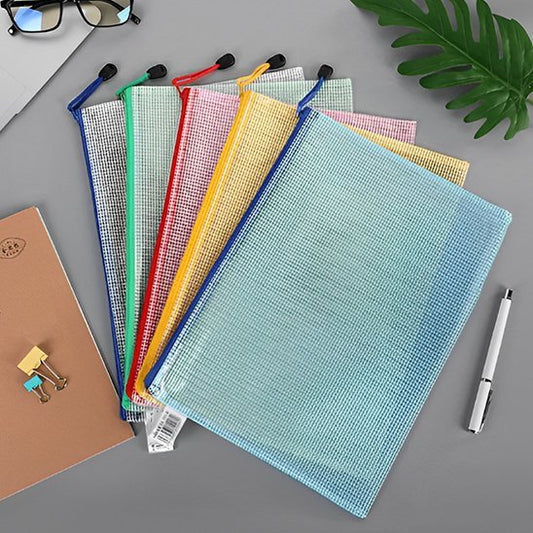 Sac de Rangement pour Crayons de Couleurs - ZipOffice™ - Lot de 5 Sacs - Rangement Élégance