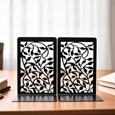 serre livres branches feuillu sur bureau en bois designmoderne