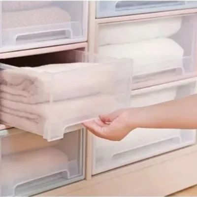 tour de rangement en plastique main tire tiroir