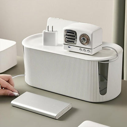 boite range cable blanche main tient fil articles en charge