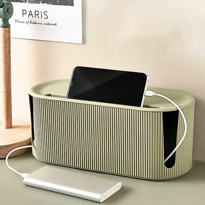 boite range cable chargeur en charge cellulaire charge dessus