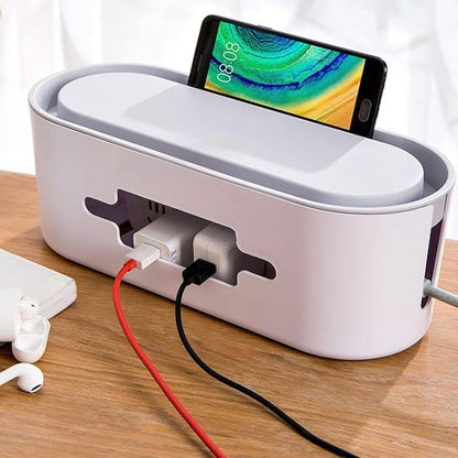 boite rangement cable 2 blocs chargeurs sortant