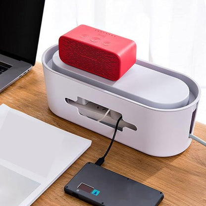 boite rangement cable sur bureau fils cachés