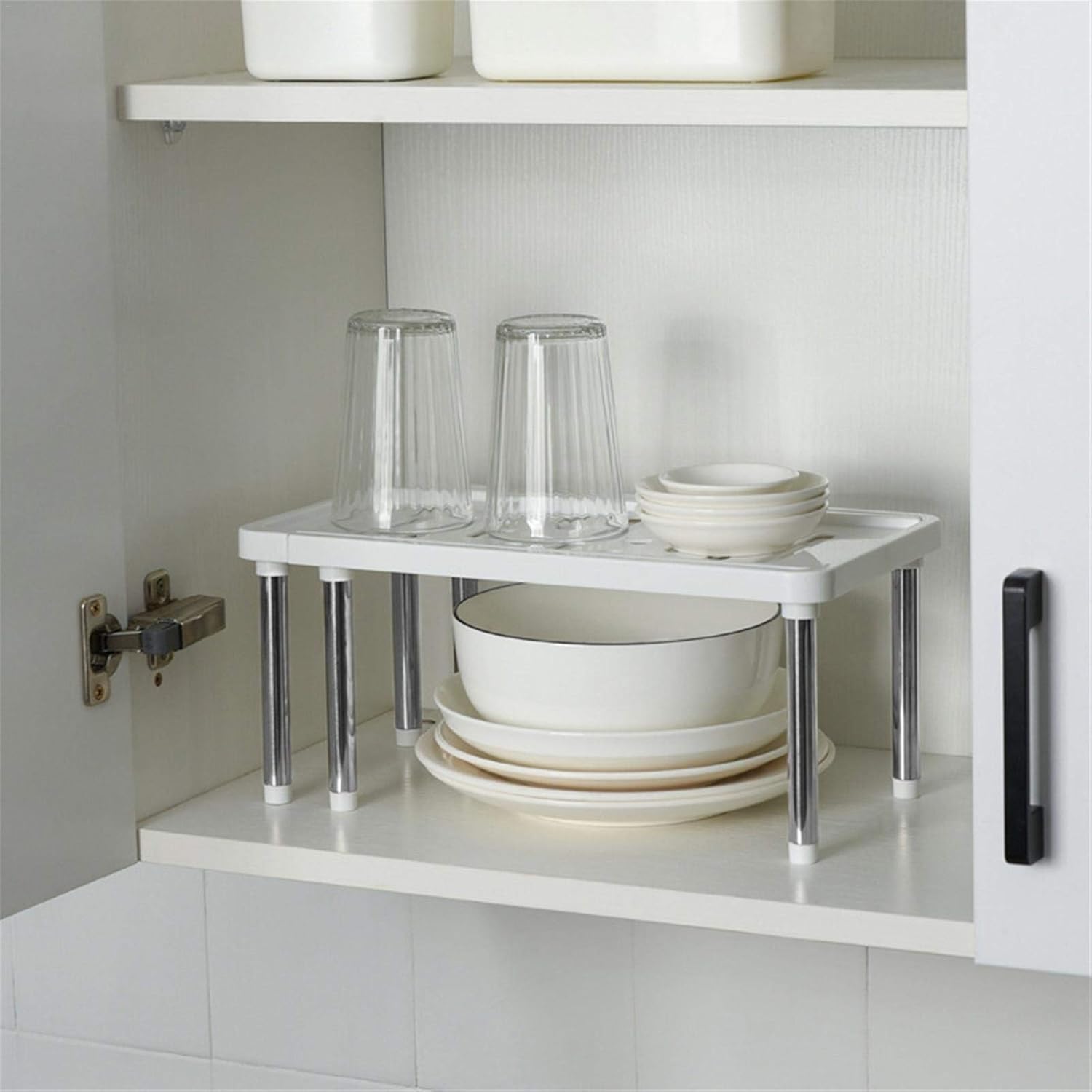 bureau etagere blanc rangement armoire cuisine verres boles