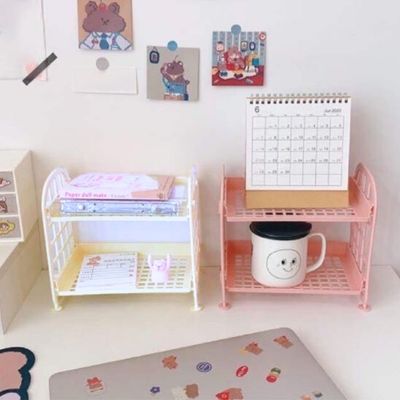bureau etagere rose blanc tasse portable