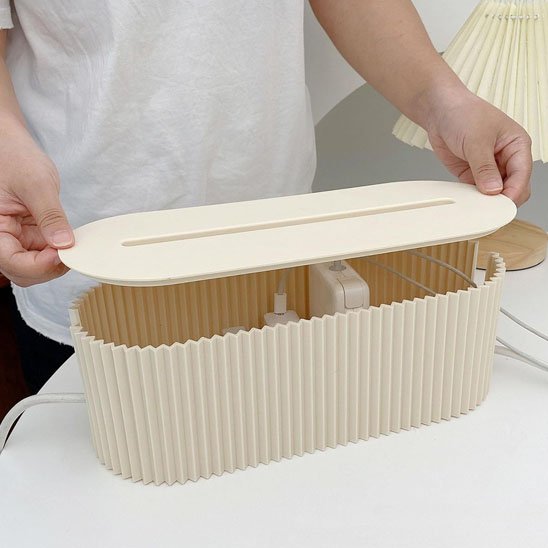 cache pour fil électrique beige