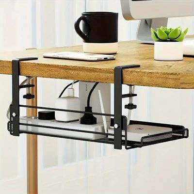 CACHE CABLE ELECTRIQUE - ETAGERE SOUS BUREAU - Rangement Élégance