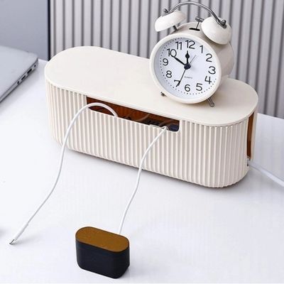 cache cable telephone beige 3 fils sortant cadran dessus décoration
