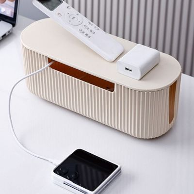 cache cable telephone beige télécommande charge fils