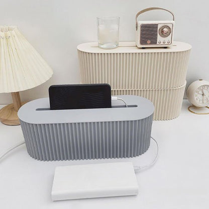 cache pour fil électrique grise beige empilables
