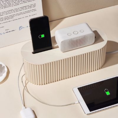 cache pour fil electrique beige chargement appareils