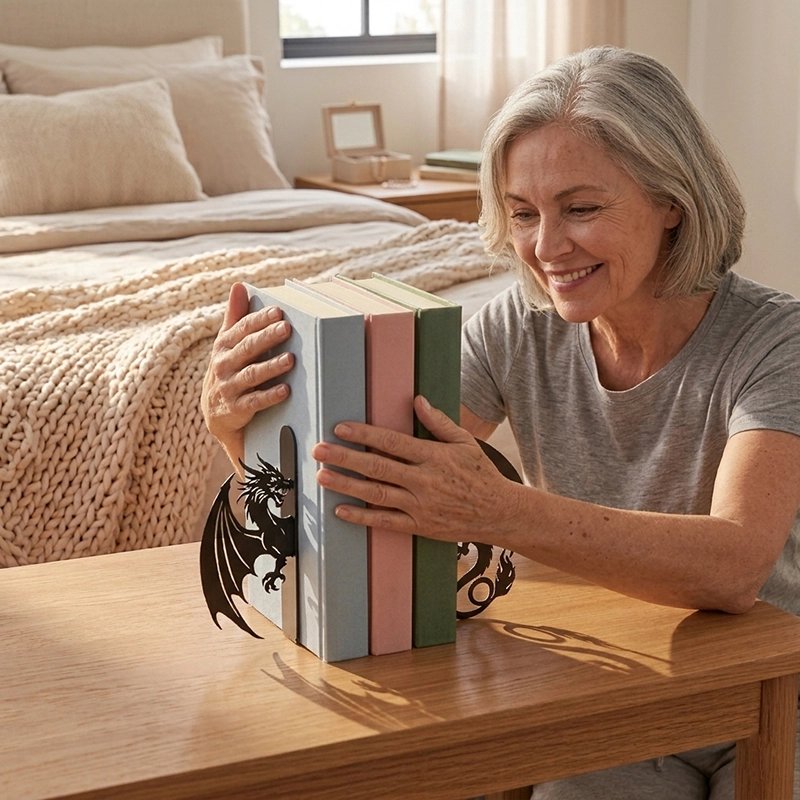 cale livre femme plus âgée place livre table pied lit