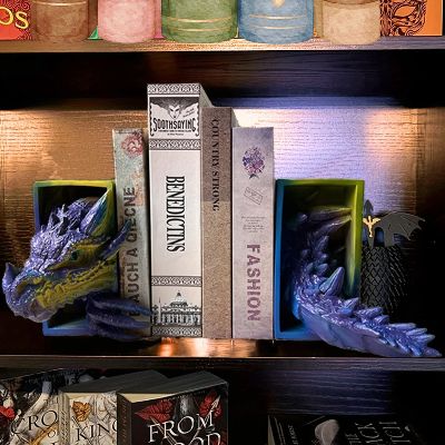 cale livre dragon violet tient 3 livres bibliothèque