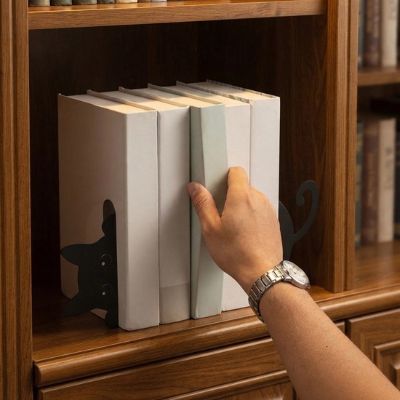 cale livre tête chat sortante main prend livre bibliothèque
