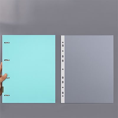 Classeur avec feuille transparente 