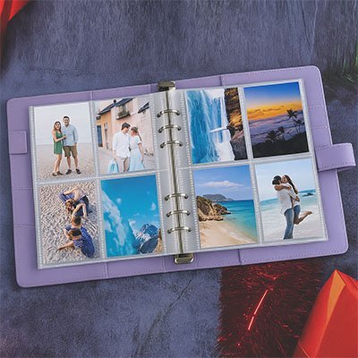 Classeur ouvert avec demonstration de photo