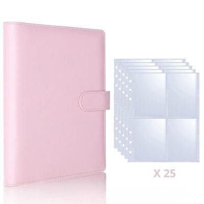 classeur rose 25 pages pour photos inclus