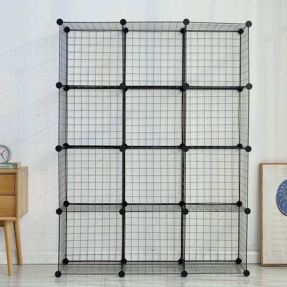 cube rangement modulcube noir 12 cubes