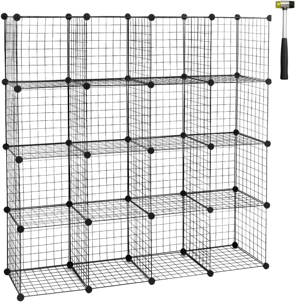 cube rangement vide noir marteau