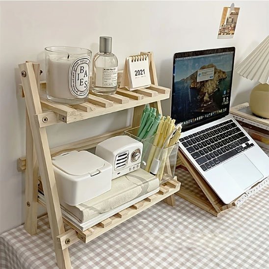 ETAGERE BUREAU - PLIABLE BOIS - Rangement Élégance