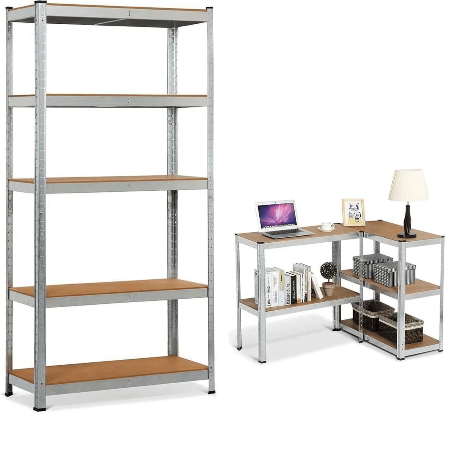 Étagère Métallique - MegaRack™ - Argent - Rangement Élégance