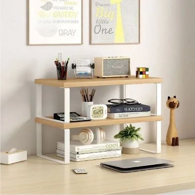 etagere pour bureau décoration 2 empilées