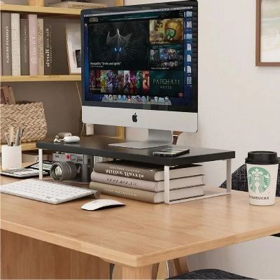 etagere pour bureau écran dessus souris clavier
