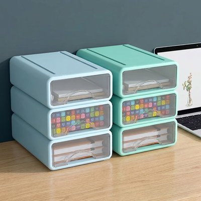 Organisateur de bureau 2 tours tiroirs de plastique