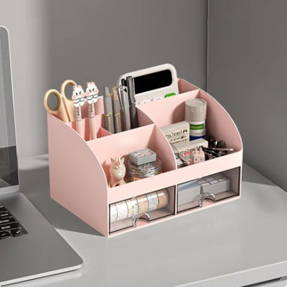 Organisateur de bureau couleur rose ordinateur portable