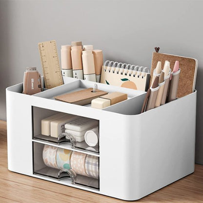 Organisateur de bureau tiroir crayons carnet regle