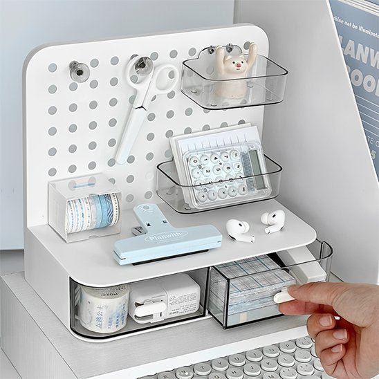 Organiseur de bureau blanc main tire tiroir fourniture range