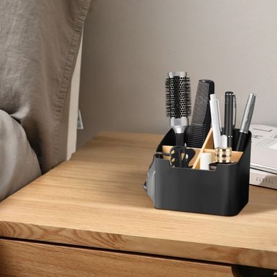 organiseur de bureau noir