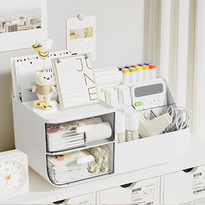 organiseur pour bureau deux tiroirs compartiments différents formats