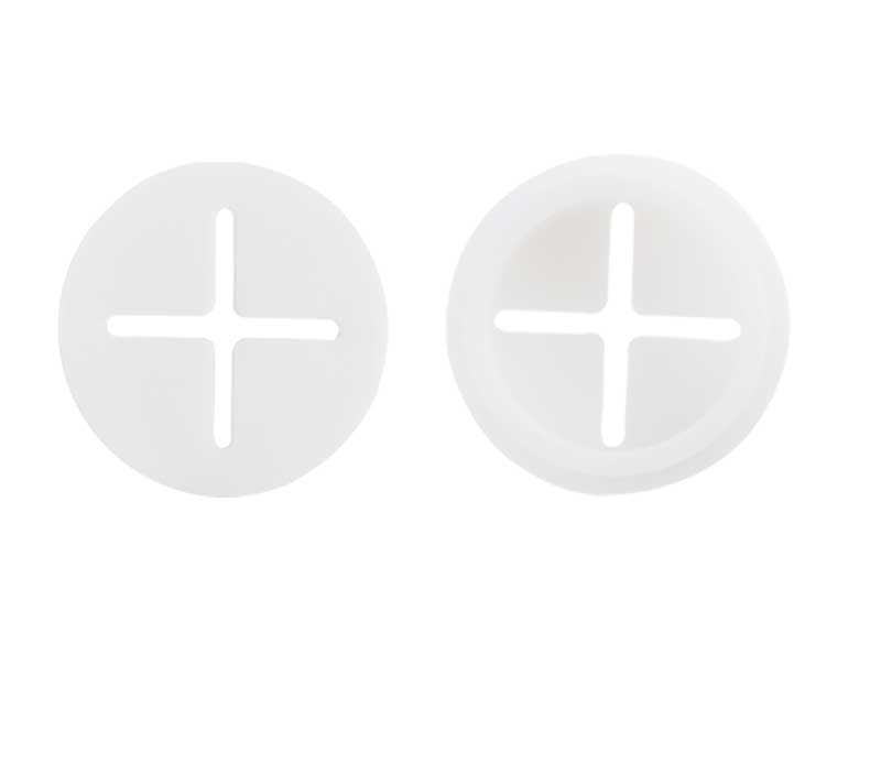 passe cable bureau blanc circulaire fond blanc