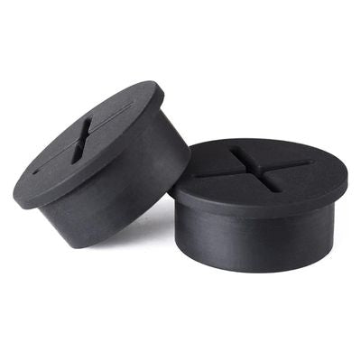 passe cable bureau noir circulaire fond blanc