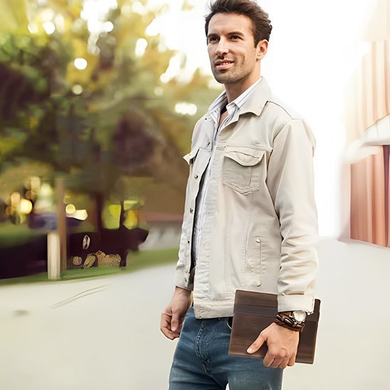 PORTE DOCUMENT CUIR HOMME - ORGANISATION ÉLÉGANTE™ - Rangement Élégance