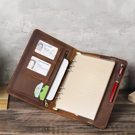 PORTE DOCUMENT CUIR HOMME - ORGANISATION ÉLÉGANTE™ - Rangement Élégance