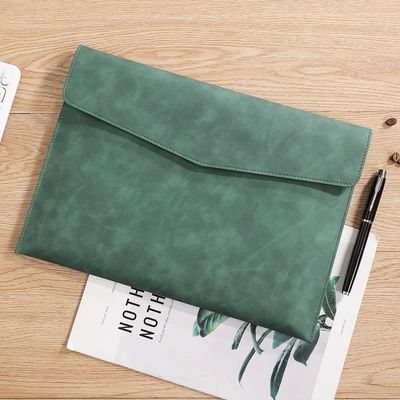 porte document cuir vert crayon document