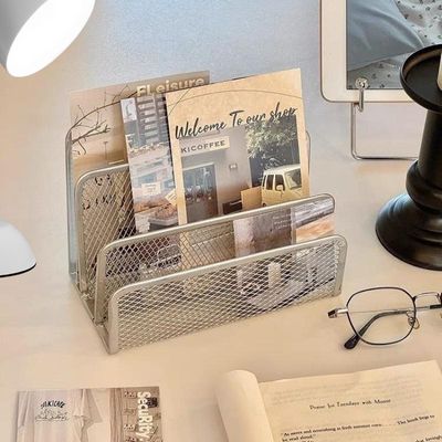 range document argent 4 compartiments photos dedans sur bureau